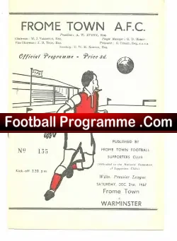 Frome Town v Warminster 1957