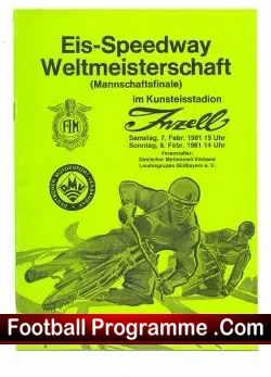 Germany Speedway Programme 1981 – EIS Weltmeisterschaft
