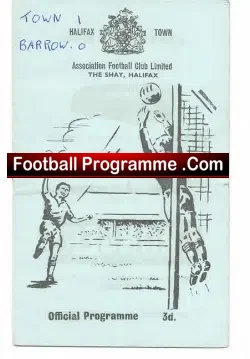Halifax Town v Barrow 1963