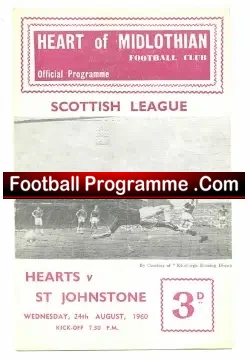 Heart Of Midlothian v St Johnstone 1960