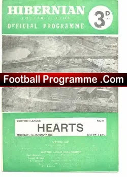 Hibernian Hibs v Heart of Midlothian Hearts 1962