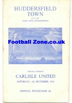 Huddersfield Town v Calisle United 1965
