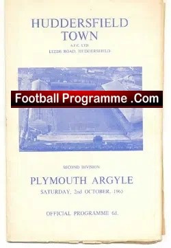 Huddersfield Town v Plymouth Argyle 1965