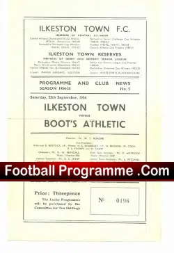 Ilkeston Town v Boots Athletic 1954