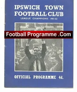 Ipswich Town v Leicester City 1962 - football programme