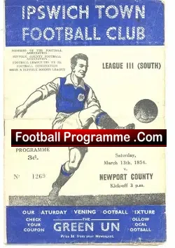 Ipswich Town v Newport County 1954