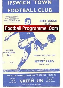 Ipswich Town v Newport County 1957