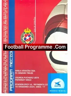 Krakow v Dinamo Tbilisi 2004 - football programme
