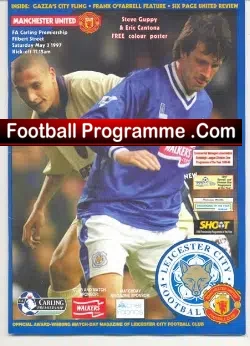 Leicester City v Manchester United 1997 - football programme