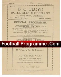 Littlehampton Town v Horsham 1949