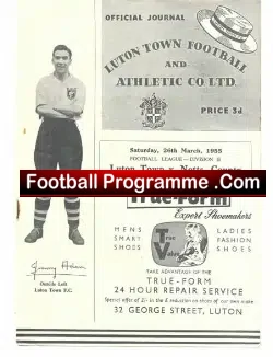 Luton Town v Notts County 1955 - football programme