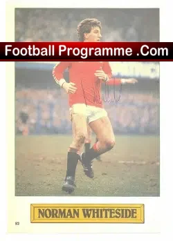 Manchester United Norman Whiteside Autographed Signed Picture