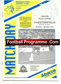 Mansfield Town v Chesterfield 1995 – Play Offs