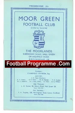 Moor Green v Austin British Legion 1951 – Reserves Game 50s