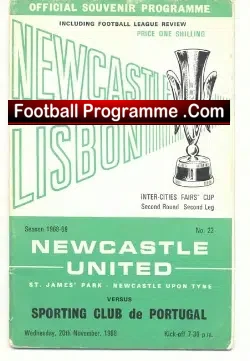 Newcastle United v Sporting Portugal 1968 – Fairs Cup Match