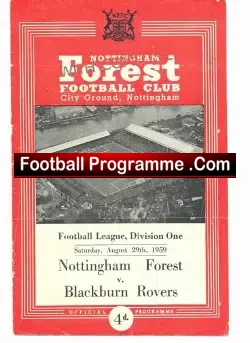 Nottingham Forest v Blackburn Rovers 1959