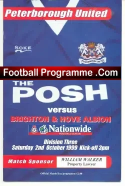 Peterborough United v Brighton 1999 – Multi Autographed