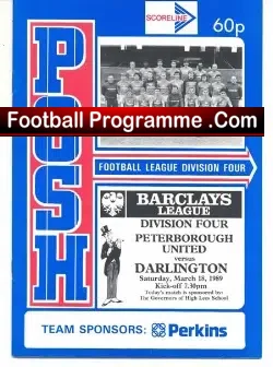 Peterborough United v Darlington 1989 – Multi Autographed