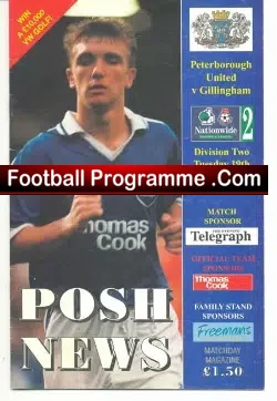 Peterborough United v Gillingham 1996 – Multi Autographed