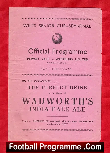 Pewsey Vale v Westbury United 1946 – Senior Cup Semi Final