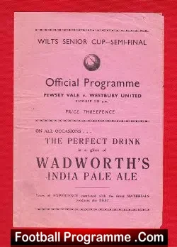 Pewsey Vale v Westbury United 1946 – Senior Cup Semi Final