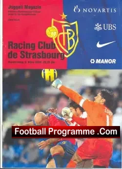 Racing Club Strasbourg v Basel 2006 - France - football programme