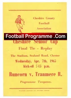 Runcorn v Tranmere Rovers 1965 – Cheshire Senior Cup Final