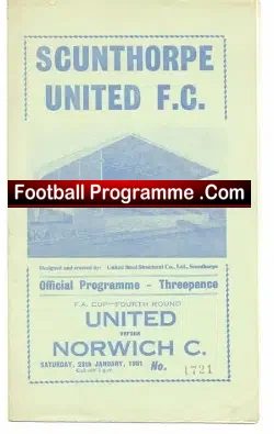 Scunthorpe United v Norwich City 1961