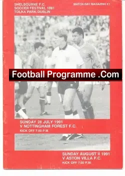 Shelbourne v Aston Villa 1991 – Soccer Festival