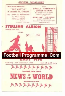 Stirling Albion v East Fife 1960