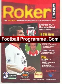 Sunderland v Manchester United 1997 - football programme