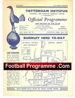 Tottenham Hotspur v Burnley 1955