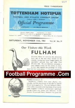 Tottenham Hotspur v Fulham 1961
