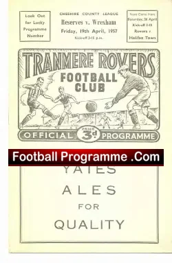 Tranmere Rovers v Wrexham 1957