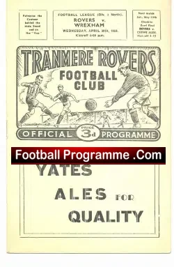 Tranmere Rovers v Wrexham 1958
