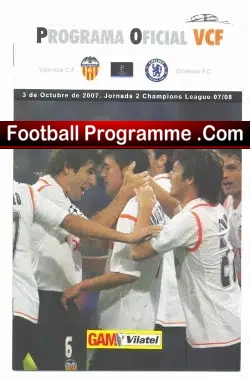 Valencia v Chelsea 2007 - football programme