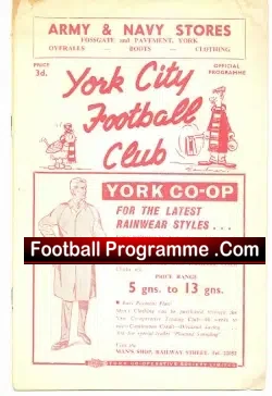York City v Northampton Town 1960 – to clear