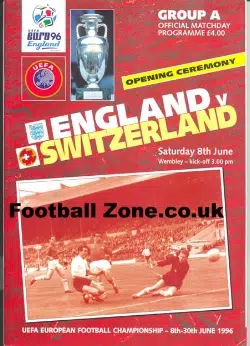 England v Switzerland 1996 - Opening Match Euro 96