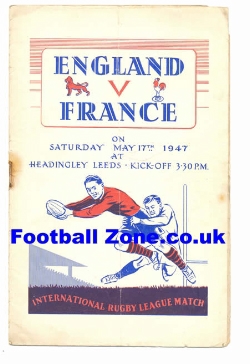 England Rugby v France 1947 – at Headingley