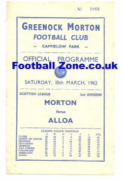 Greenock Morton v Alloa Athletic 1962