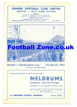 Dundee v Dunfermline Athletic 1961