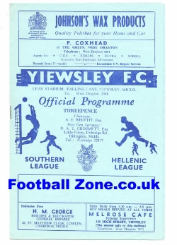 Yiewsley v Barry Town 1961