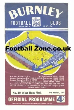 Burnley v West Ham United 1964