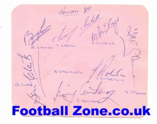 Barrow FC Old Football Autographs 1960’s Cahill Clark +