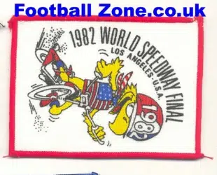 World Speedway Final 1982 USA Cloth Patch Badge