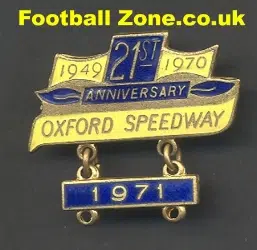 Oxford Speedway Badge Plus Year Bar 1949 70