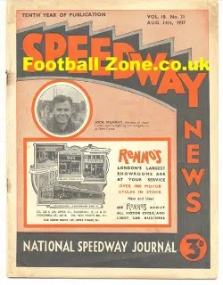 Speedway News Magazine 1937