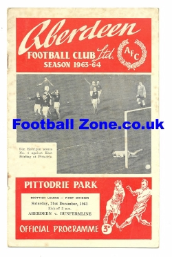 Aberdeen v Dunfermline Athletic 1963