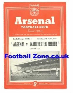 Arsenal v Manchester United 1954