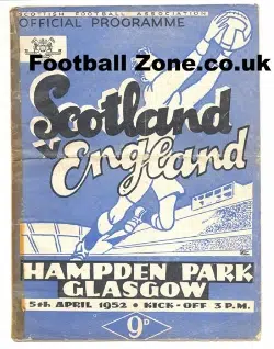 Scotland v England 1952 - Multi Autographed Signed 1950s